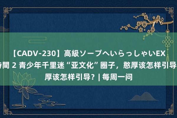 【CADV-230】高級ソープへいらっしゃいEX 巨乳限定4時間 2 青少年千里迷“亚文化”圈子，憨厚该怎样引导？| 每周一问